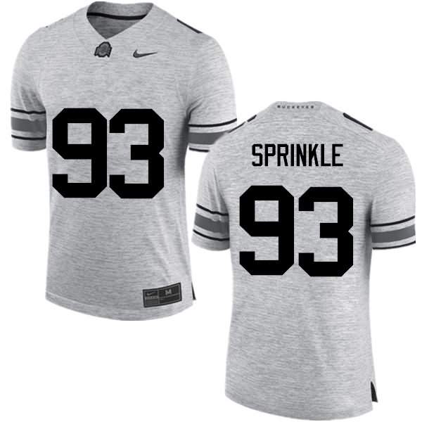 Men's Nike Ohio State Buckeyes Tracy Sprinkle #93 Gray College Football Jersey Athletic VIB68Q3Z