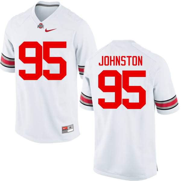 Men's Nike Ohio State Buckeyes Cameron Johnston #95 White College Football Jersey Style LTX21Q1I