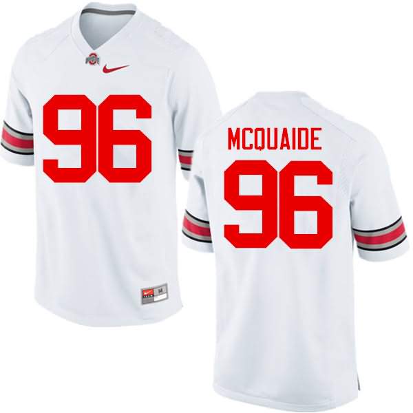 Men's Nike Ohio State Buckeyes Jake McQuaide #96 White College Football Jersey Restock EVA88Q4B