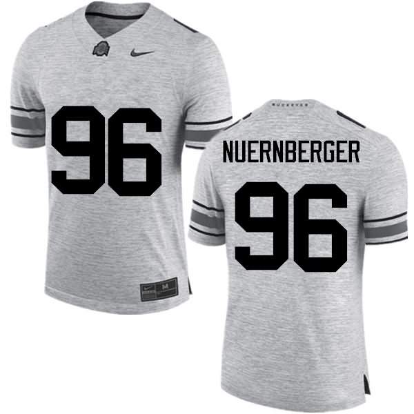 Men's Nike Ohio State Buckeyes Sean Nuernberger #96 Gray College Football Jersey Cheap LWB53Q4Q