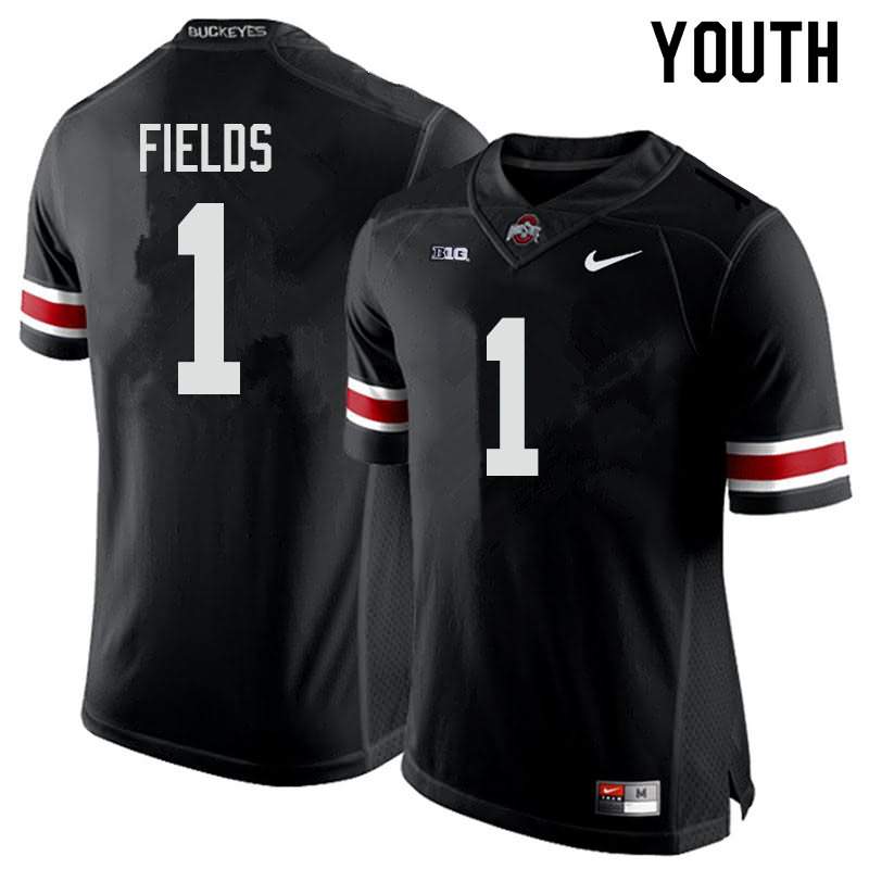 Youth Nike Ohio State Buckeyes Justin Fields #1 Black College Football Jersey Stock PWQ25Q5I