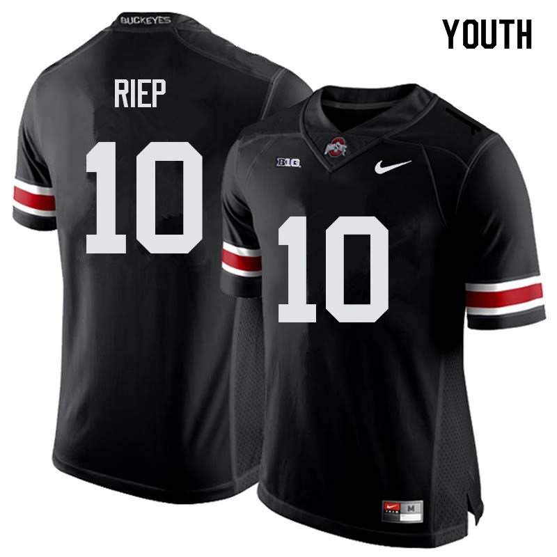 Youth Nike Ohio State Buckeyes Amir Riep #10 Black College Football Jersey Stability QRX03Q7T