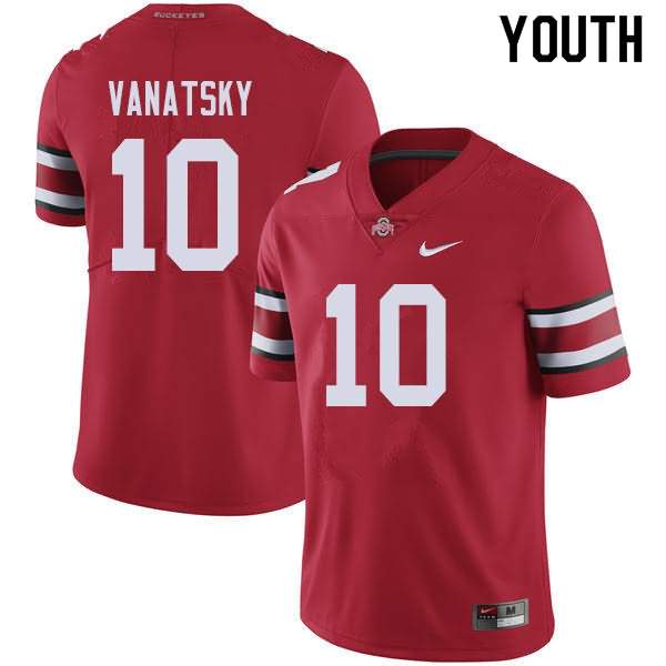 Youth Nike Ohio State Buckeyes Danny Vanatsky #10 Red College Football Jersey Fashion DLX72Q4J