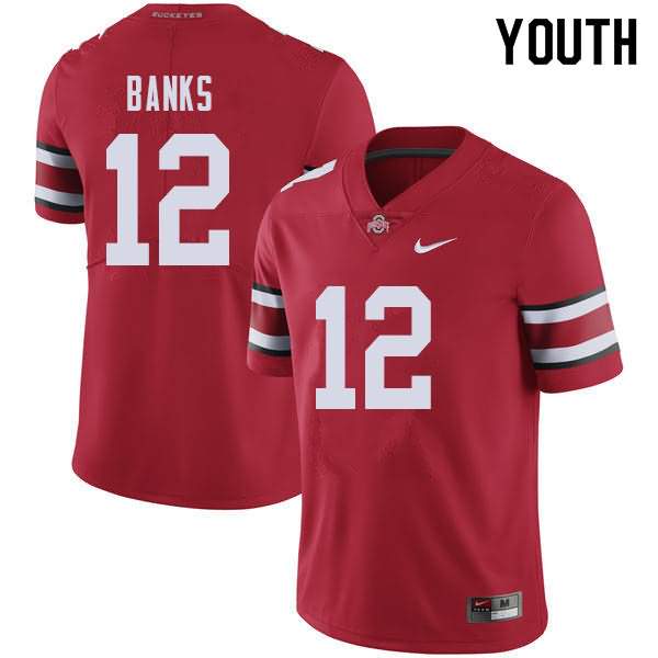 Youth Nike Ohio State Buckeyes Sevyn Banks #12 Red College Football Jersey April KUT15Q7E