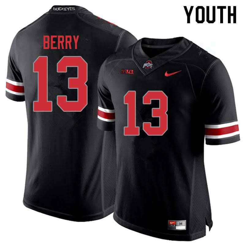 Youth Nike Ohio State Buckeyes Rashod Berry #13 Blackout College Football Jersey Best SKP75Q5S