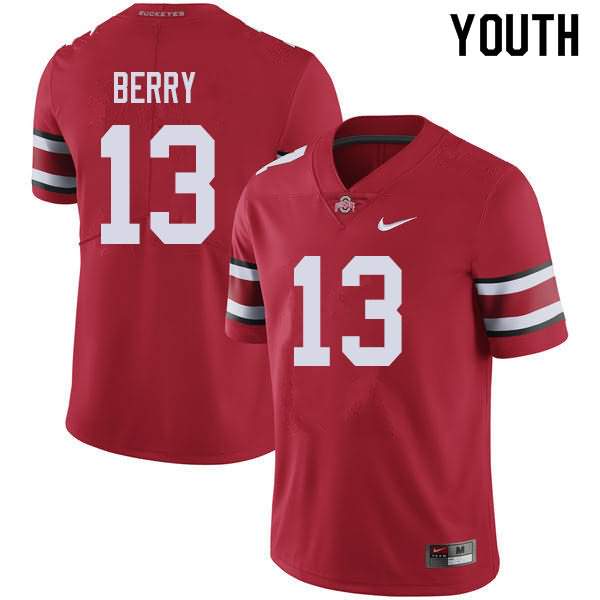 Youth Nike Ohio State Buckeyes Rashod Berry #13 Red College Football Jersey Season KWE02Q4R
