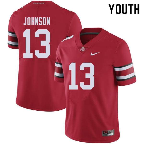 Youth Nike Ohio State Buckeyes Tyreke Johnson #13 Red College Football Jersey Increasing UKF32Q8C