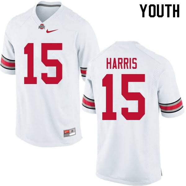 Youth Nike Ohio State Buckeyes Jaylen Harris #15 White College Football Jersey Stock DIQ22Q2G