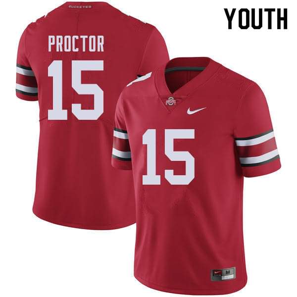 Youth Nike Ohio State Buckeyes Josh Proctor #15 Red College Football Jersey December XKC51Q7C