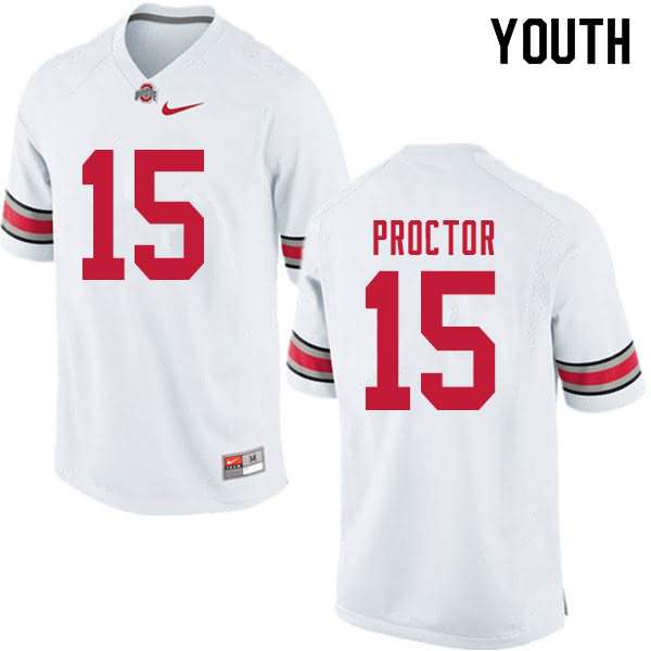 Youth Nike Ohio State Buckeyes Josh Proctor #15 White College Football Jersey Hot Sale BTM78Q2J