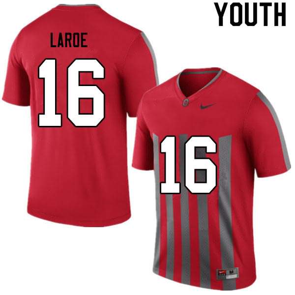 Youth Nike Ohio State Buckeyes Jagger LaRoe #16 Retro College Football Jersey Breathable INL48Q6P