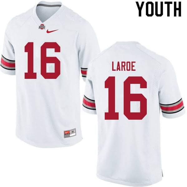 Youth Nike Ohio State Buckeyes Jagger LaRoe #16 White College Football Jersey Limited APH13Q3C