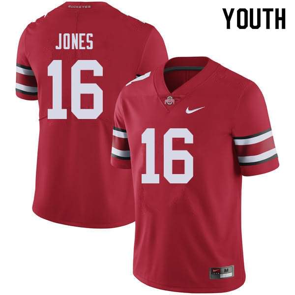 Youth Nike Ohio State Buckeyes Keandre Jones #16 Red College Football Jersey Authentic FJX34Q6G