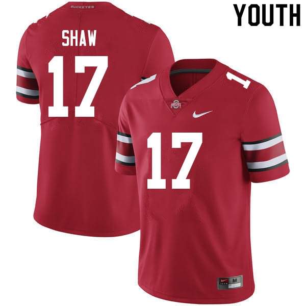 Youth Nike Ohio State Buckeyes Bryson Shaw #17 Scarlet College Football Jersey Best FZE10Q4V