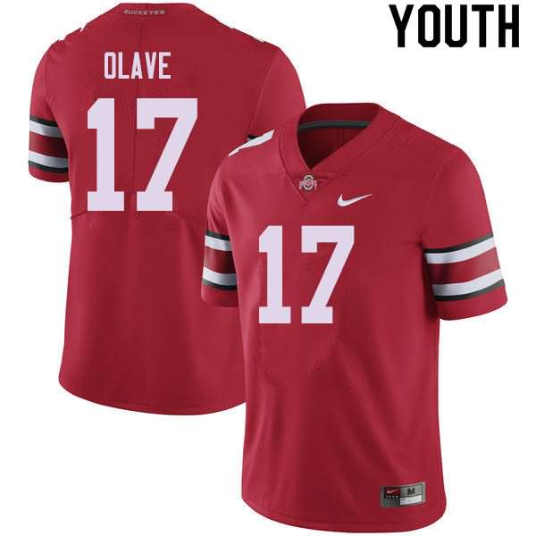 Youth Nike Ohio State Buckeyes Chris Olave #17 Red College Football Jersey New Year ABE47Q5C