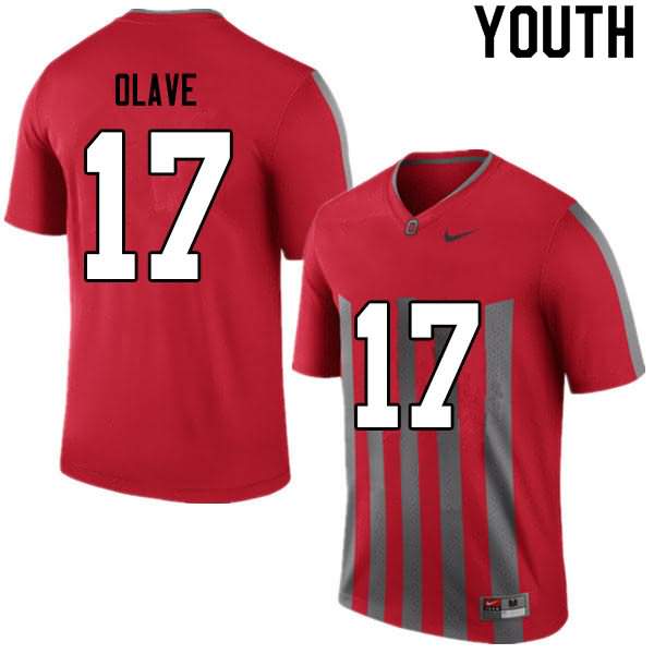 Youth Nike Ohio State Buckeyes Chris Olave #17 Retro College Football Jersey Discount PZJ25Q8Q