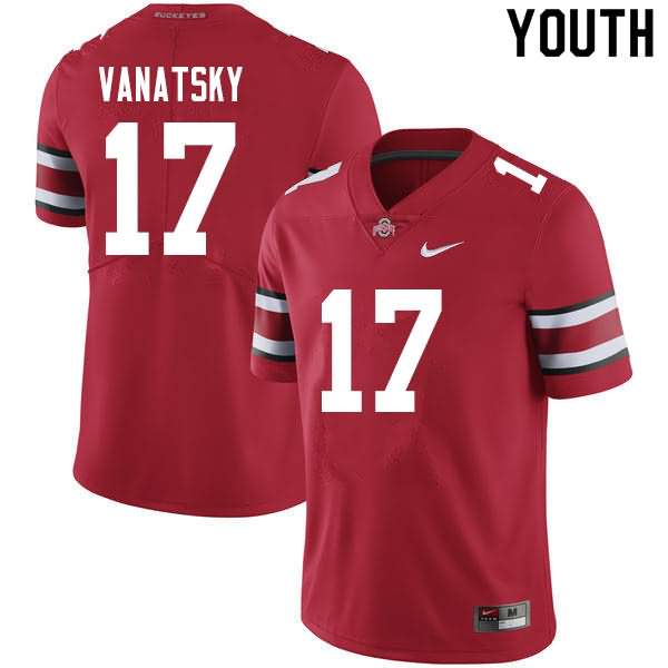 Youth Nike Ohio State Buckeyes Danny Vanatsky #17 Scarlet College Football Jersey Winter ZUG22Q0C