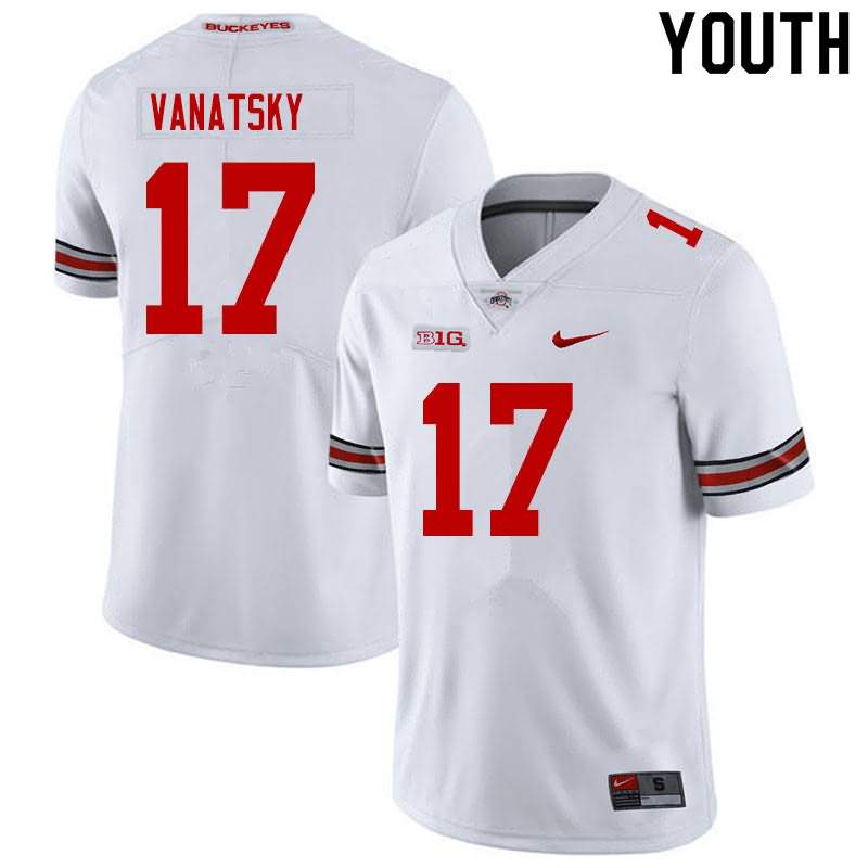 Youth Nike Ohio State Buckeyes Danny Vanatsky #17 White College Football Jersey Fashion RCP72Q1C