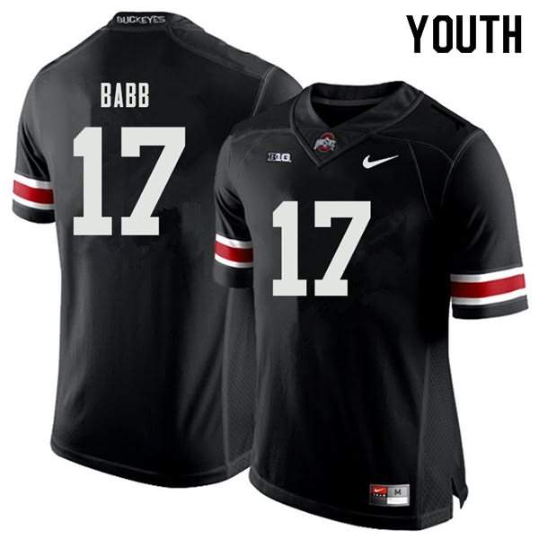 Youth Nike Ohio State Buckeyes Kamryn Babb #17 Black College Football Jersey Wholesale AQK33Q3N