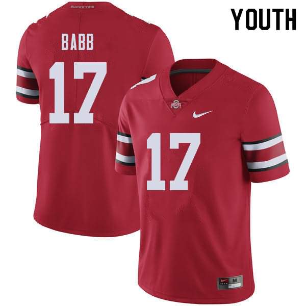 Youth Nike Ohio State Buckeyes Kamryn Babb #17 Red College Football Jersey March WGA27Q7W