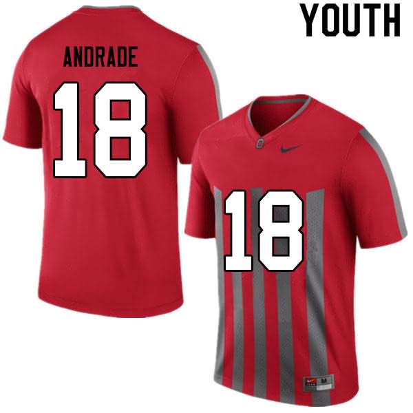 Youth Nike Ohio State Buckeyes J.P. Andrade #18 Retro College Football Jersey Style VKB45Q3X
