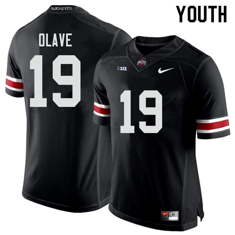 Youth Nike Ohio State Buckeyes Chris Olave #19 Black College Football Jersey Designated TNF31Q8X