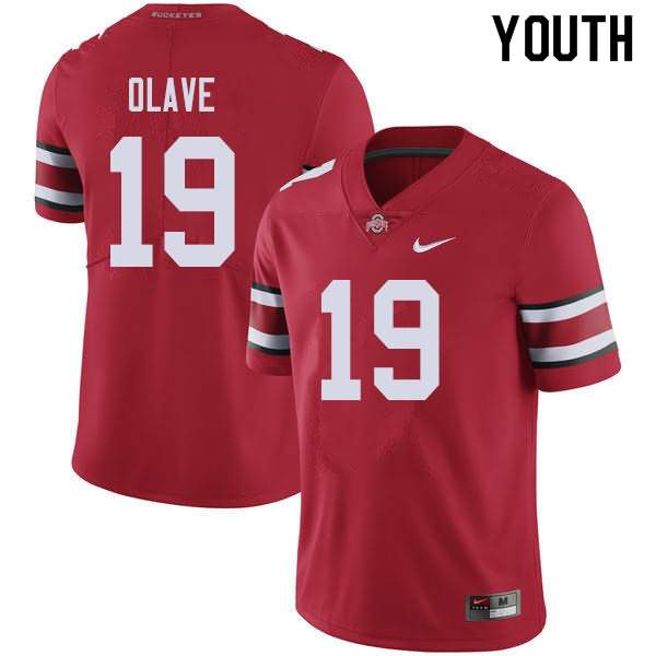 Youth Nike Ohio State Buckeyes Chris Olave #19 Red College Football Jersey On Sale NIX00Q3G