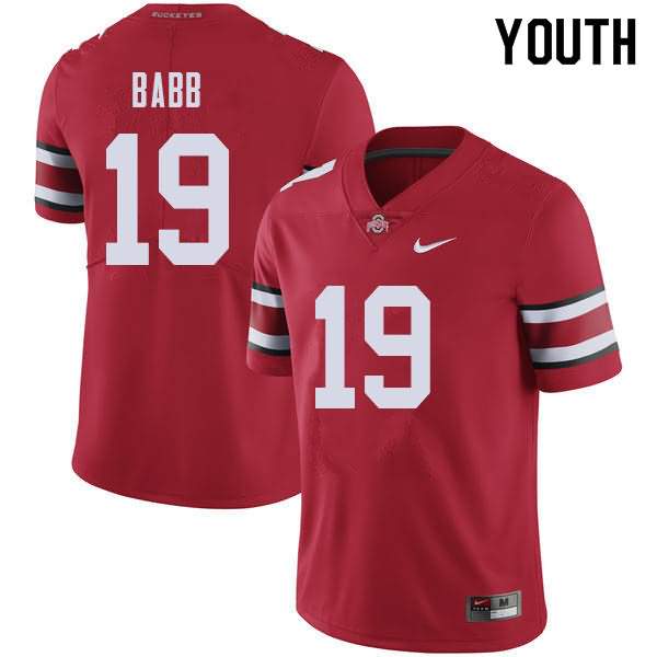 Youth Nike Ohio State Buckeyes Dallas Gant #19 Red College Football Jersey Version TXC62Q6I