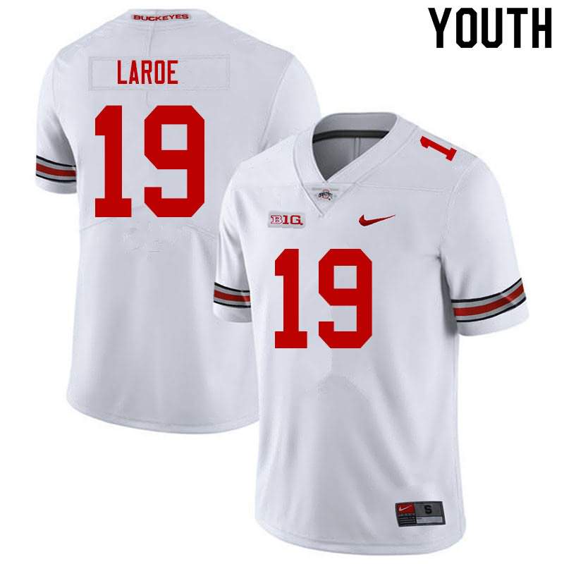 Youth Nike Ohio State Buckeyes Jagger LaRoe #19 White College Football Jersey March UQI30Q1W