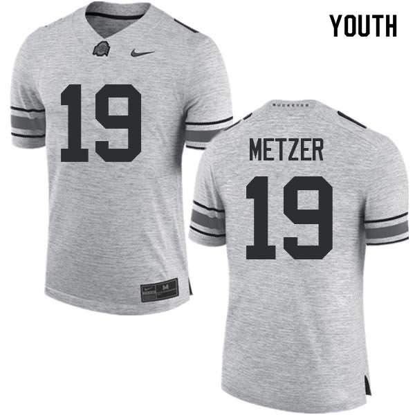 Youth Nike Ohio State Buckeyes Jake Metzer #19 Gray College Football Jersey Wholesale ACA67Q6A