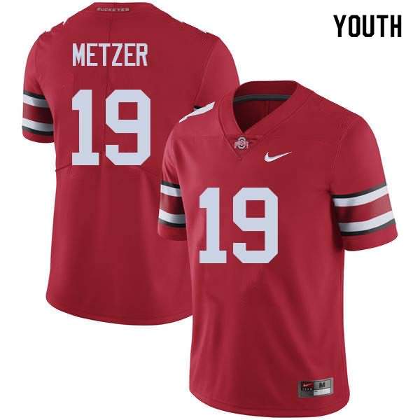 Youth Nike Ohio State Buckeyes Jake Metzer #19 Red College Football Jersey Hot Sale AJM18Q0B