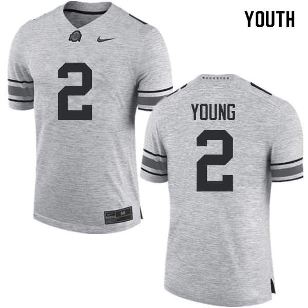 Youth Nike Ohio State Buckeyes Chase Young #2 Gray College Football Jersey Lightweight LCB60Q7Y