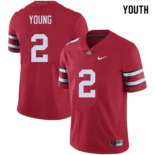 Youth Nike Ohio State Buckeyes Chase Young #2 Red College Football Jersey Official UHU86Q8F