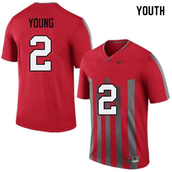 Youth Nike Ohio State Buckeyes Chase Young #2 Throwback College Football Jersey Sport JZJ88Q0K