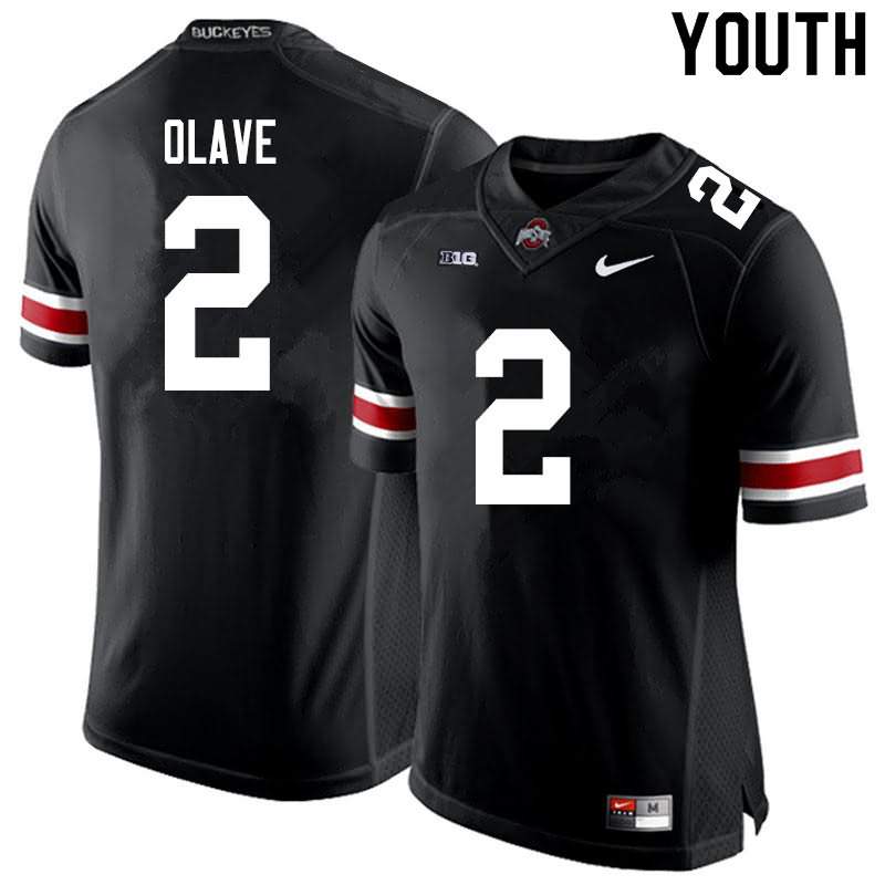 Youth Nike Ohio State Buckeyes Chris Olave #2 Black College Football Jersey October GUE11Q7H