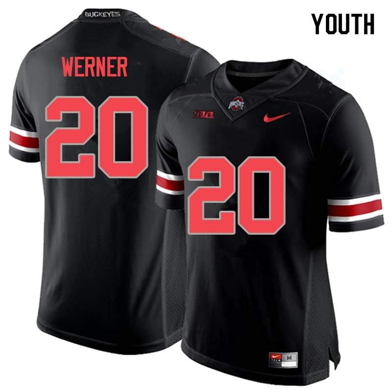 Youth Nike Ohio State Buckeyes Pete Werner #20 Blackout College Football Jersey Season HNC16Q5S