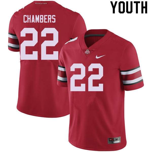 Youth Nike Ohio State Buckeyes Steele Chambers #22 Red College Football Jersey Restock APA03Q3B