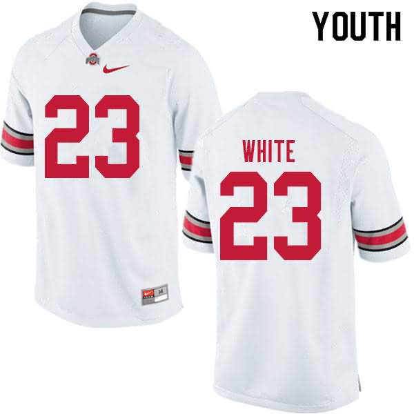 Youth Nike Ohio State Buckeyes De'Shawn White #23 White College Football Jersey Cheap YDL57Q6O