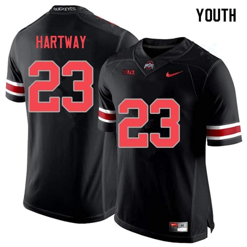 Youth Nike Ohio State Buckeyes Michael Hartway #23 Blackout College Football Jersey Original GWH53Q3S