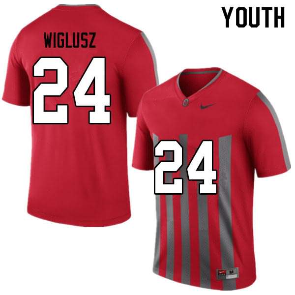 Youth Nike Ohio State Buckeyes Sam Wiglusz #24 Throwback College Football Jersey Real DAK62Q7J