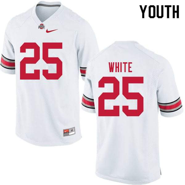 Youth Nike Ohio State Buckeyes Brendon White #25 White College Football Jersey Hot Sale FQX67Q0F