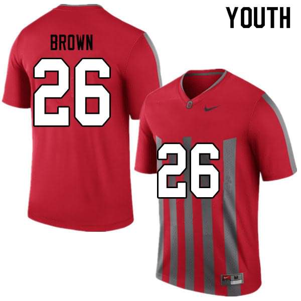 Youth Nike Ohio State Buckeyes Cameron Brown #26 Throwback College Football Jersey Season MPR78Q3O