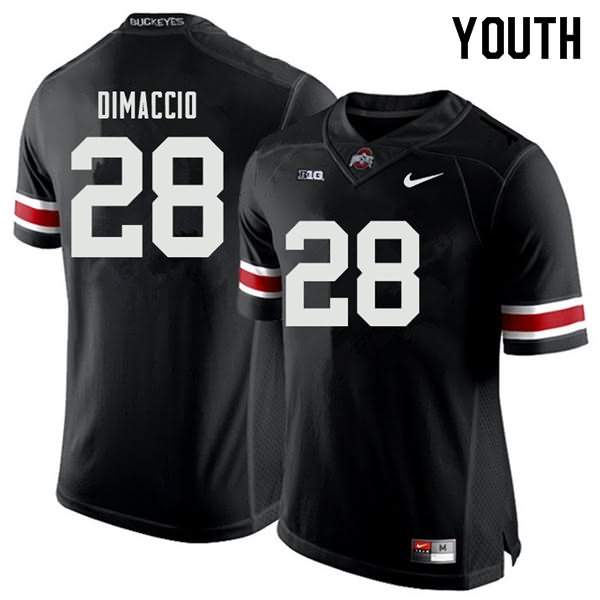 Youth Nike Ohio State Buckeyes Dominic DiMaccio #28 Black College Football Jersey Jogging UJF72Q8V
