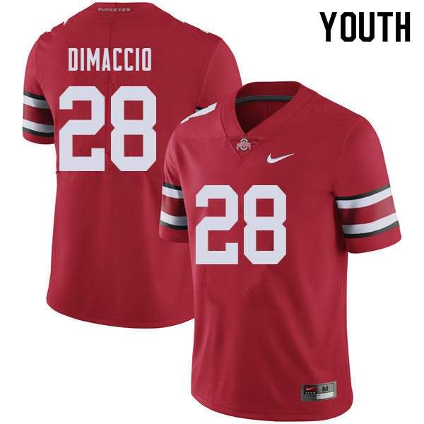 Youth Nike Ohio State Buckeyes Dominic DiMaccio #28 Red College Football Jersey March XUG46Q5Q