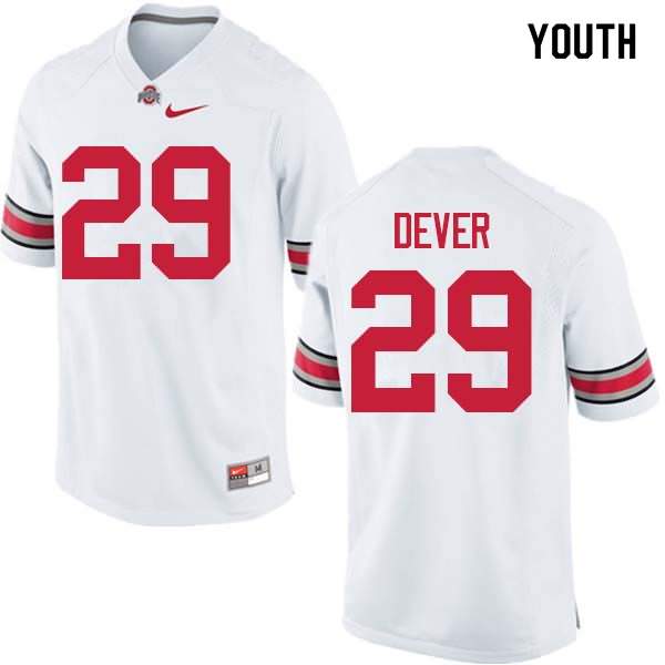Youth Nike Ohio State Buckeyes Kevin Dever #29 White College Football Jersey March QUY27Q2M