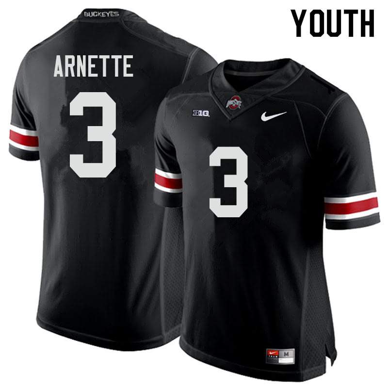 Youth Nike Ohio State Buckeyes Damon Arnette #3 Black College Football Jersey Original KHR55Q7J