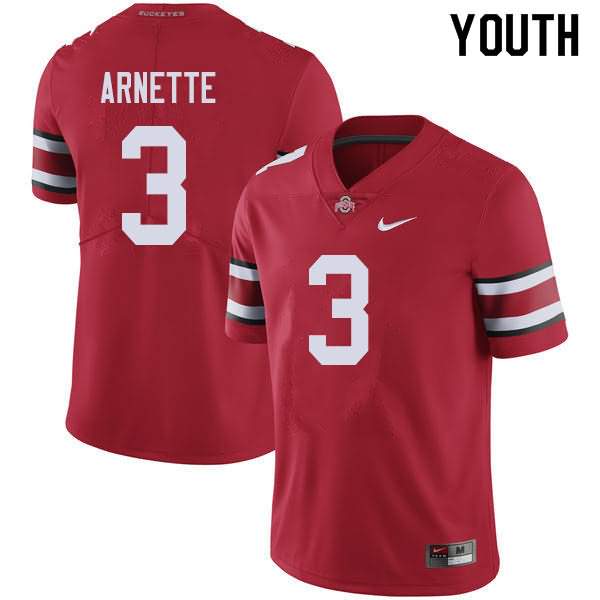 Youth Nike Ohio State Buckeyes Damon Arnette #3 Red College Football Jersey Winter TYD61Q7W