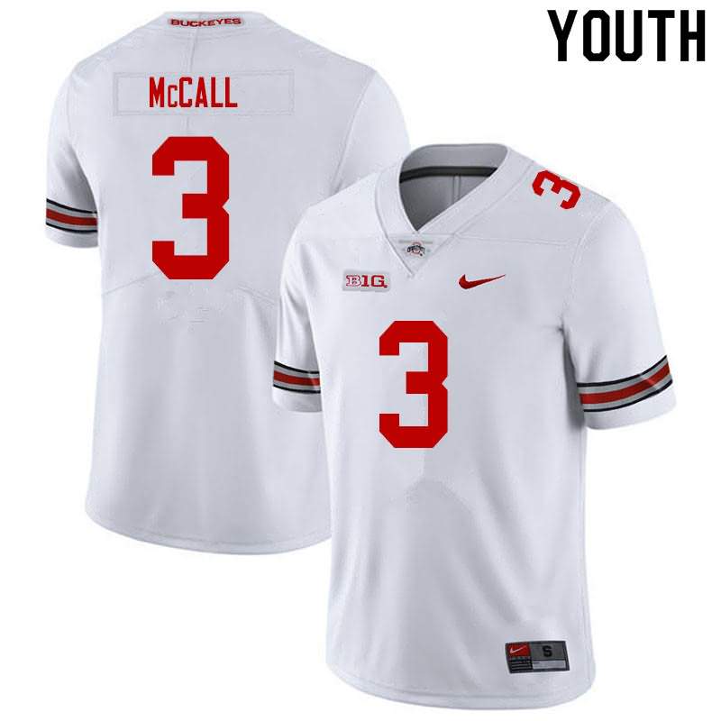 Youth Nike Ohio State Buckeyes Demario McCall #3 White College Football Jersey Top Deals FXR38Q1B