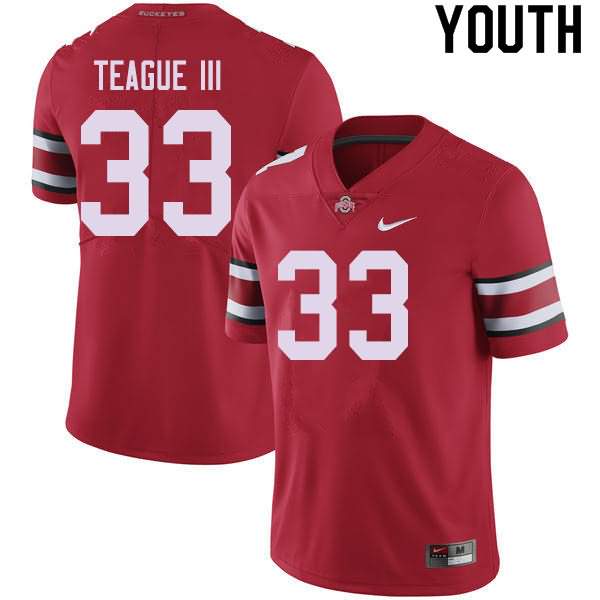 Youth Nike Ohio State Buckeyes Master Teague III #33 Red College Football Jersey Wholesale IBG54Q1Z