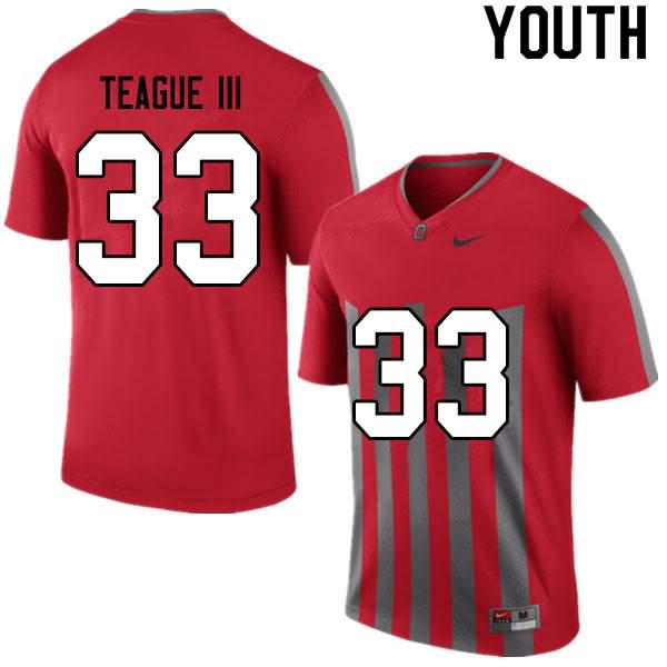 Youth Nike Ohio State Buckeyes Master Teague III #33 Retro College Football Jersey April MVW12Q8M